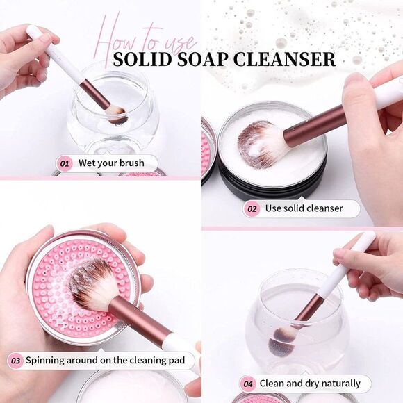 DUcare Solid Soap & Scrub Mat, Makeup Brushes Cleaning kit ~ NEW!!! - Picture 4 of 10